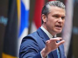 sie werden aufgeben: hegseth will feind in die knie zwingen