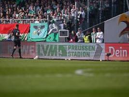 var-blackout in münster: fan sabotierte bei zweitliga-spiel offenbar ganzen tribünenbereich