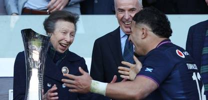 Prinzessin Anne und Sione Tuipulotu: Erst bekommt Schottlands Rugby-Kapitän eine Abfuhr - dann ein Lachen