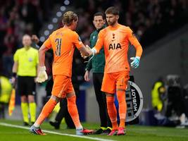 champions league: nach schweren patzern: tottenham wechselt torhüter nach 17 minuten