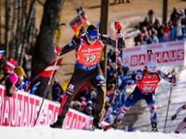 Sturz und Fehlerfestival: Deutsches Biathlon-Duo rettet schlechtestes Rennen noch