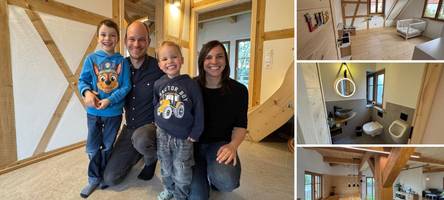 endlich eingezogen: so wohnt familie winter in ihrem selbstgebauten fachwerkhaus