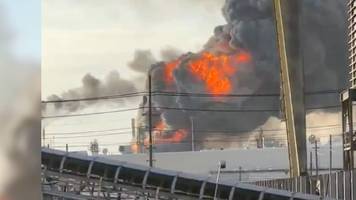 diesel-anlage explodiert in texas – video zeigt feuerball