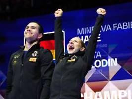 erstes deutsches gold seit 2018: eis-traumpaar hase/volodin heilt olympia-patzer mit wm-gold