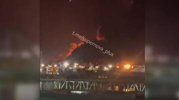 Video zeigt Brand bei neuem Angriff auf russischen Hafen