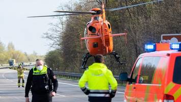 Lkw-Unfall auf der A7 – zwei verletzte Personen in der Klinik