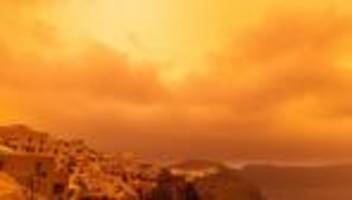 Unwetter in der Ägäis: Starke Regenfälle und Saharastaub setzen Ägäis zu