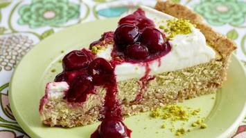 kirsch-pistazien-cheesecake aus der tarteform