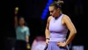 Sandplatz-Turnier: Tennisstar Sabalenka sagt für Stuttgart ab