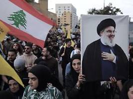 libanon will mit israel sprechen: hisbollah-anhänger gehen gegen friedensgespräche auf die straße