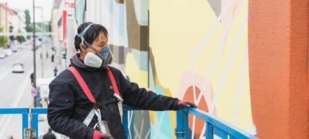 „so etwas großes haben wir noch nie gemacht“: augsburger sprayen schwabens rekord-mural