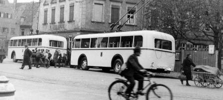 Mit Beiwagen im 7,5-Minuten-Takt: Als O-Busse durch Augsburgs Stadtteil Bärenkeller fuhren