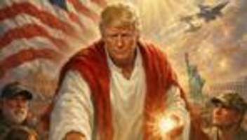 us-präsident donald trump: trump nach jesus-darstellung von sich selbst in der kritik