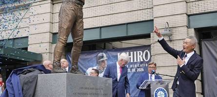 Ein Denkmal für Baseball-Star Ichiro Suzuki wird enthüllt – und der Schläger ist kaputt