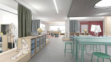 statt klassenzimmern gibt es an dieser schule gemütliche lernlandschaften
