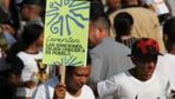 venezuela: landesweite protestmärsche gegen us-sanktionen