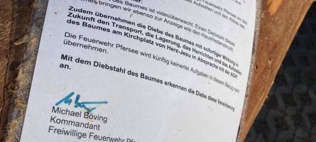 Große Aufregung um Maibaum: Feuerwehr bekommt Gegenwind für ihre Warnung an Diebe