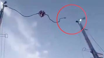 Bungee-Seil von Fahrgeschäft reißt ab – Insassen überleben