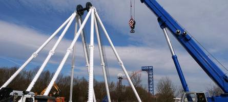 wahrzeichen für den skyline park: im erneuerten riesenrad geht es wieder hoch hinaus