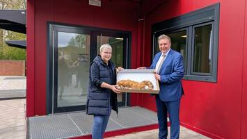 Recht auf Ganztag: Container-Mensa wird gerade rechtzeitig fertig