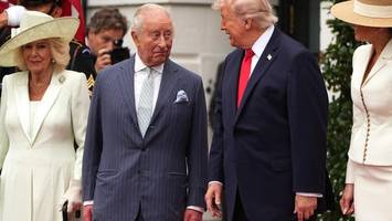 trump empfängt charles bei regenwetter: „ein wundervoll britischer tag“