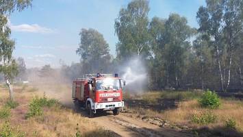 feuer auf ehemaligem truppenübungsplatz bei jüterbog ausgebrochen