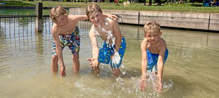 zähne zusammenbeißen in haunstetten: naturfreibad startet in die saison