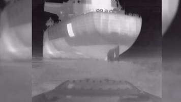 Video zeigt ukrainische Angriffe auf zwei russische Öltanker