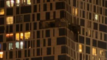 Drohne trifft Luxus-Wohnhaus in Moskau nur 7 Kilometer vom Kreml entfernt