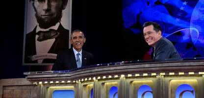 stephen colbert als us-präsident? barack obama hat schon schlechtere kandidaten gesehen