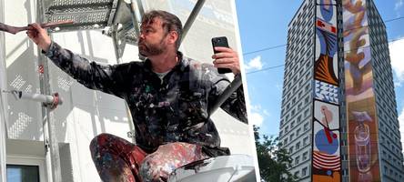 „zum glück ohne höhenangst“: so entsteht schwabens rekord-mural