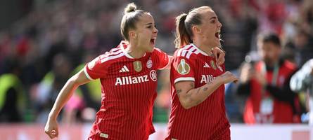 4:0 gegen Wolfsburg: Bayern-Fußballerinnen holen DFB-Pokal
