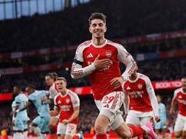 gunners im var-glück: havertz köpft arsenal ganz nah an den meistertitel
