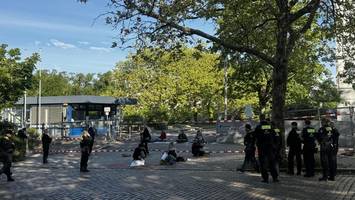 Klebeaktion und Baumbesetzung: Aktivisten blockieren Rheinmetall-Zufahrt in Berlin