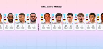 DFB-Kader für die Fußball-WM 2026: Stellen Sie hier Ihre Mannschaft zusammen