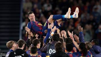 Robert Lewandowski bekommt großen Abschied bei Barcelona, nur das Tor fehlt