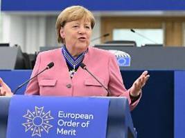 Altkanzlerin mahnt in Straßburg: EU verleiht Merkel höchsten Verdienstorden