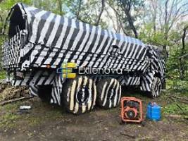 versorgungsrouten unter feuer: zebra-muster soll russische lkw vor kiews ki-drohnen schützen