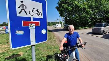„Keine Ahnung, wie es weitergeht!“: Verwirrende Sackgasse für Radler