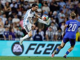 argentinien: messi schießt sich warm