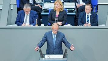 erst quietscht es laut, dann hält merz eine rückchen-rede