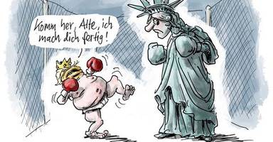 Cartoons der Woche: Donald Trump im Käfig und die KI-Hoffnung der Politik
