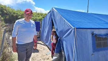 campingplatz helgoland: auf der düne machen selbst insulaner gern urlaub