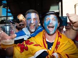 das bier ist alle: schottische fußball-fans trinken boston leer