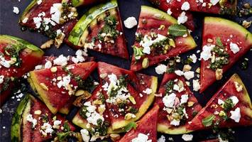 Gegrillte Wassermelone mit Feta
