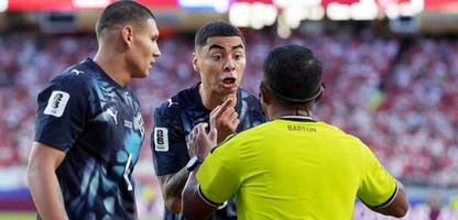 Fußball-WM 2026: Miguel Almirón aus Paraguay sieht gegen die Türkei die Rote Karte
