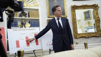 Mit Schautafeln gegen Trumps Groll: Wie Rutte Europas Nato-Beitrag „verkauft“