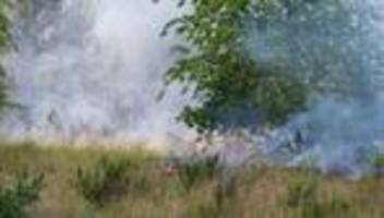 feuer trifft munition im boden: brand auf ehemaligem panzerschießplatz im westen gestoppt