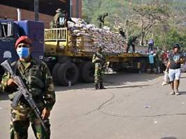 zufahrtsstraßen gesperrt: venezuela schickt militär in katastrophenregion