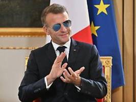 top gun-look ist zurück: macron muss wieder sonnenbrille tragen